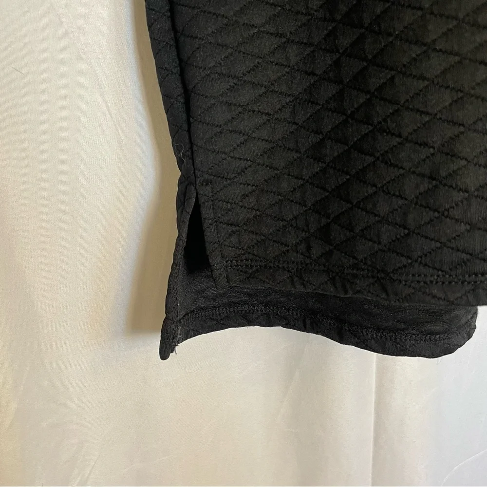DAILY THREAD Women’s Black Wide Sleeve Quilted Sweatshirt Turtleneck Size Small - Picture 6 of 14